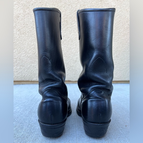 Mason Western Cowboy Boot Work Men's 12" Tall Black Size 7 3E 3X Wide - Picture 5 of 8